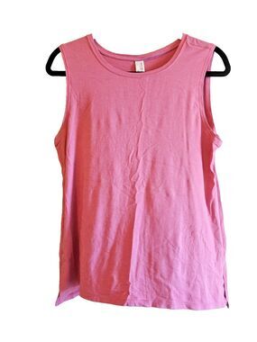 Core 10 Women's Mauve Tank Top , size L , Sleeveless Stretch Modal Cotton Blend